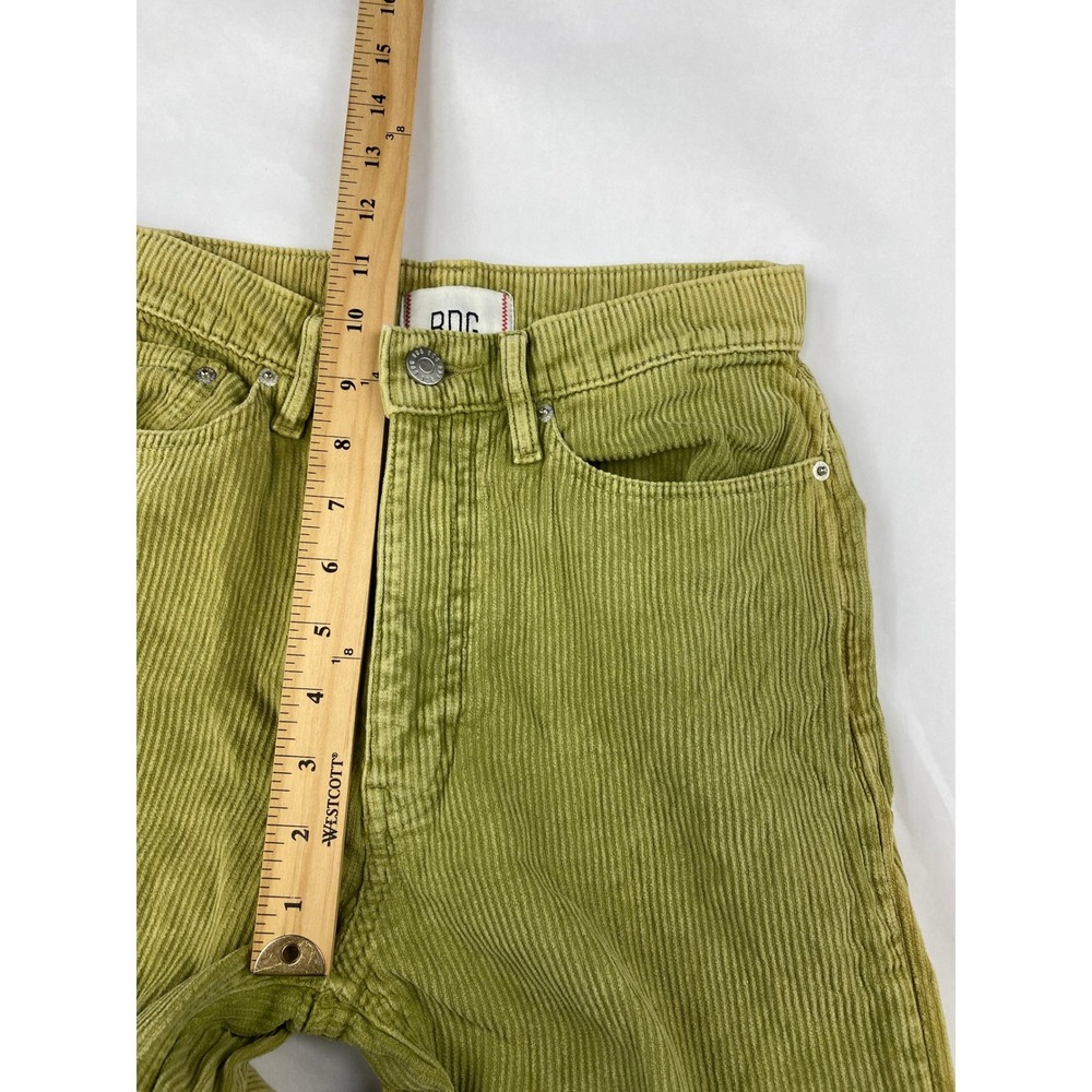 BDG High and Wide Leg Pants Women's Size 26 Green Corduroy - Flawed - Picture 13 of 16